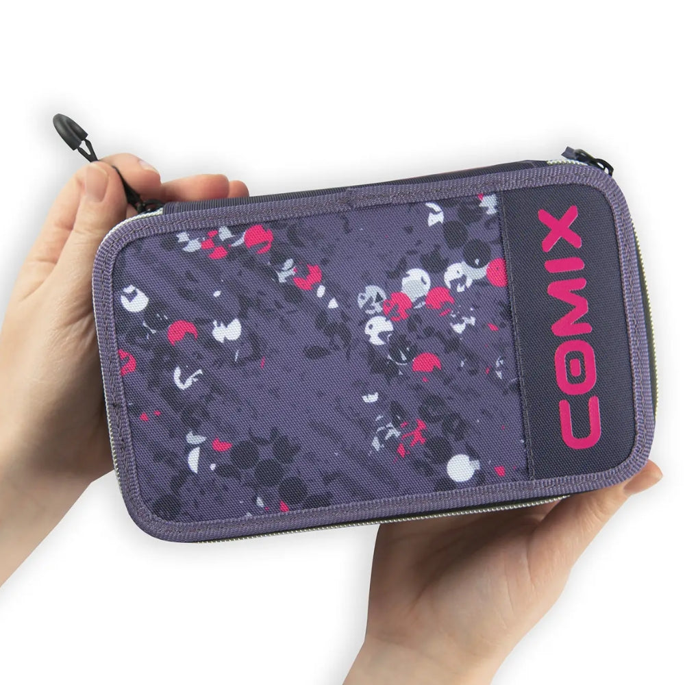 Astuccio 3 Zip Comix WBS Point Completo – Prugna