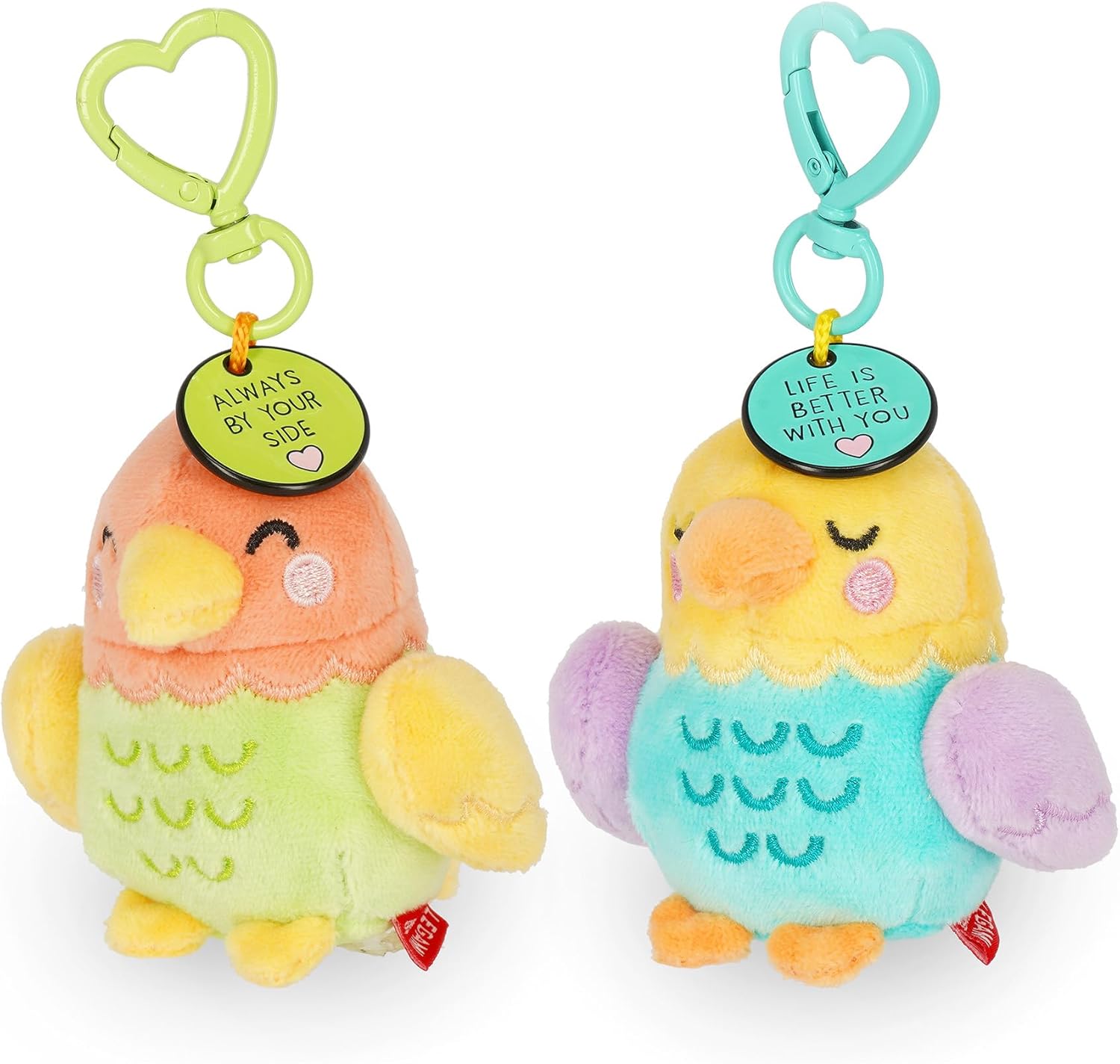 Legami - Set di 2 Portachiavi con Peluche - Super Soft! - Tiny, Edizione Limitata per San Valentino, Regalo Per Coppia