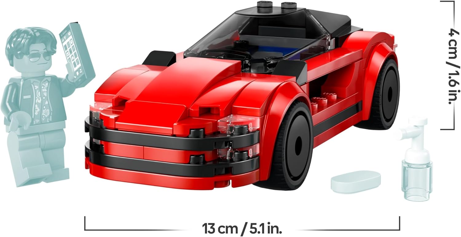 LEGO City Auto Sportiva Rossa - Macchina Giocattolo da Corsa, Giochi Educativi per Bambini e Bambine da 5 Anni in su - Idee Regalo per Compleanni e Feste - Include Minifigure e Accessori - 60448