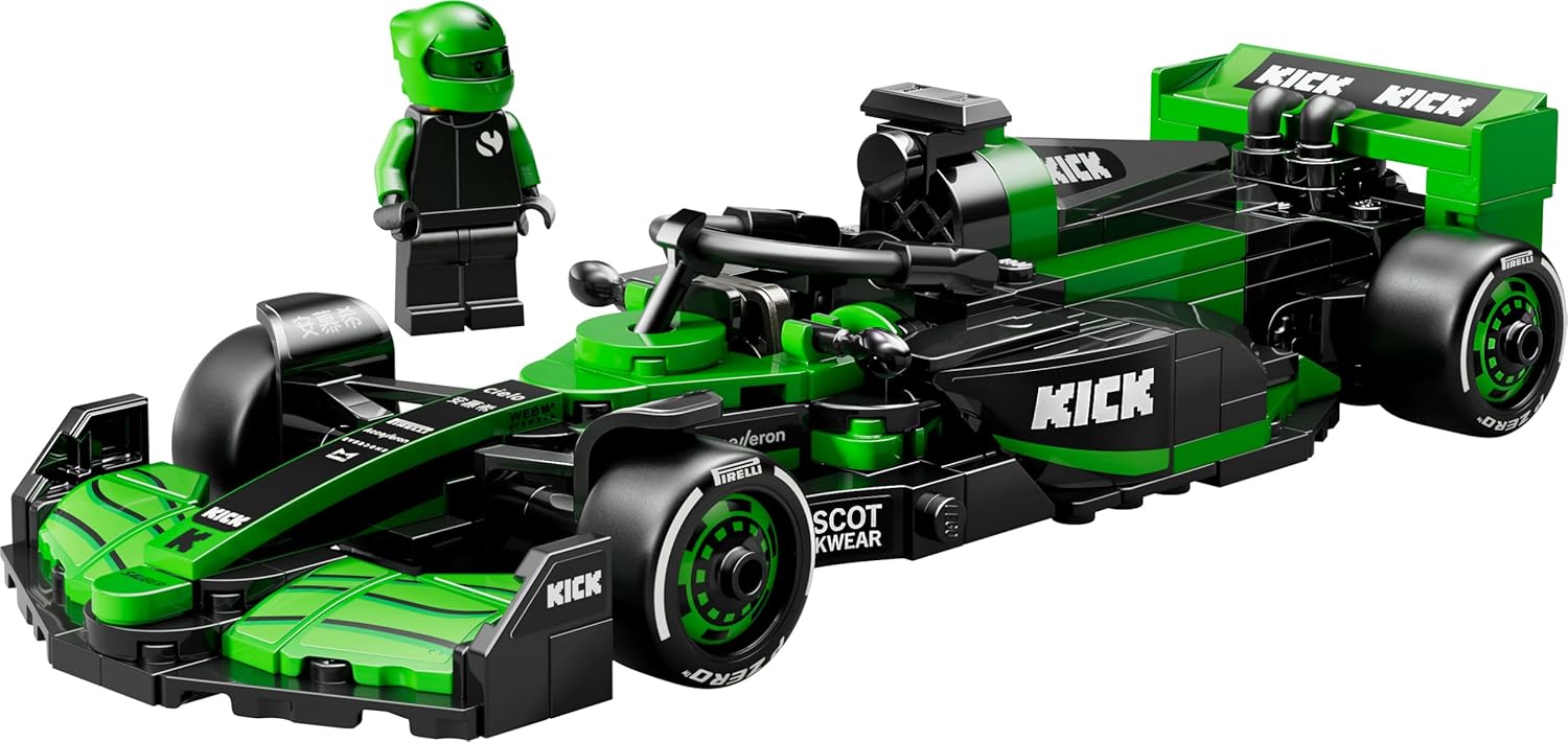 LEGO Speed Champions Auto da Corsa KICK Sauber F1 Team C44 Macchina Giocattolo da Collezione con Minifigure di Formula 1 - Modello per Bambini da 10 Anni e per Adulti Fan dell'Automobilismo 77247