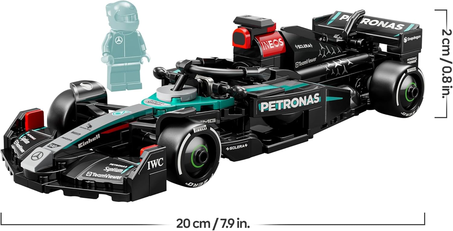 LEGO Speed Champions Auto da Corsa Mercedes-AMG PETRONAS F1 W 15 Macchina Giocattolo da Collezione con Minifigure del Pilota, Modello per Bambini da 10 Anni o per Adulti Fan della Formula 1 77244