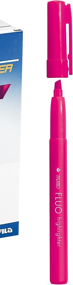Evidenziatore fluo Highlighter - punta a scalpello - giallo - Tratto