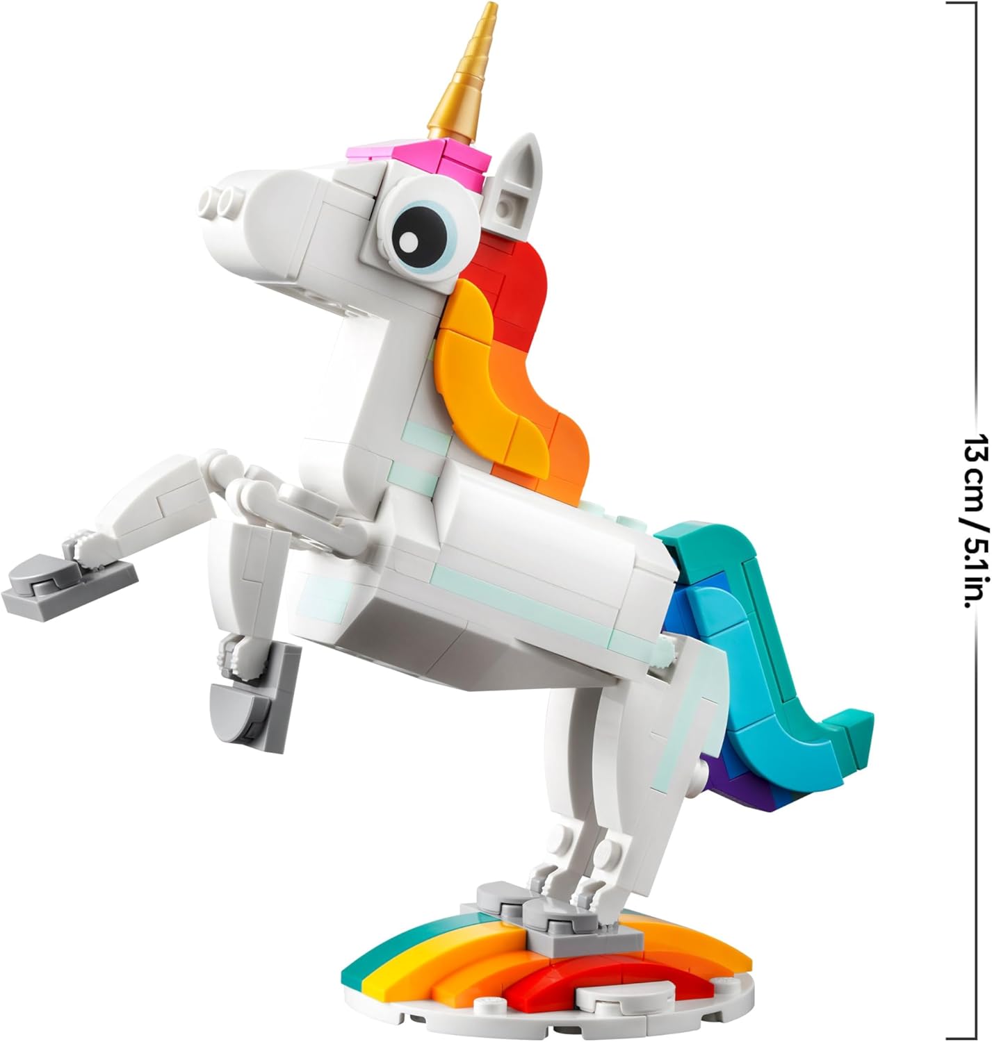 LEGO Creator 3 in 1 Unicorno Magico Giocattolo - Animale che si Trasforma in Cavalluccio Marino o in Pavone - Regalo Creativo per Bambine e Bambini da 7 Anni in su - 31140