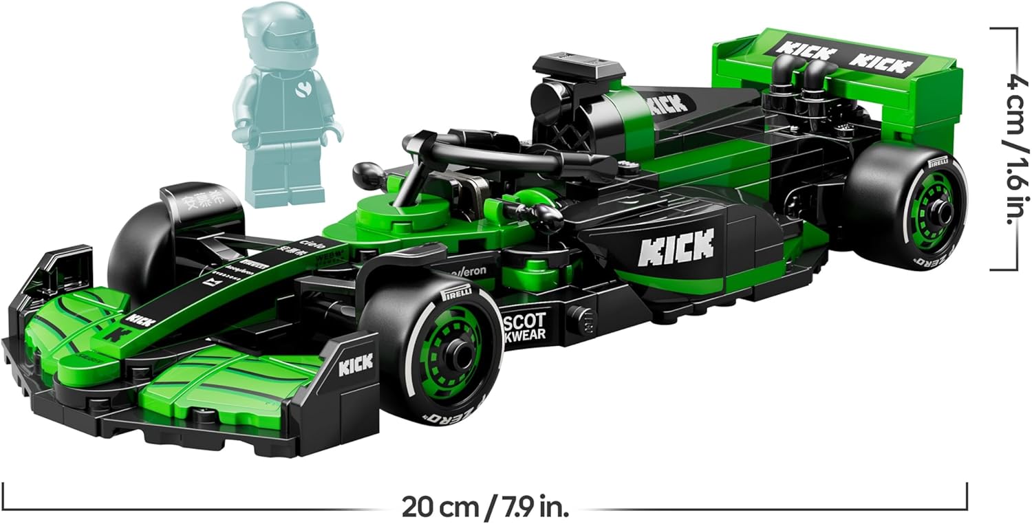 LEGO Speed Champions Auto da Corsa KICK Sauber F1 Team C44 Macchina Giocattolo da Collezione con Minifigure di Formula 1 - Modello per Bambini da 10 Anni e per Adulti Fan dell'Automobilismo 77247