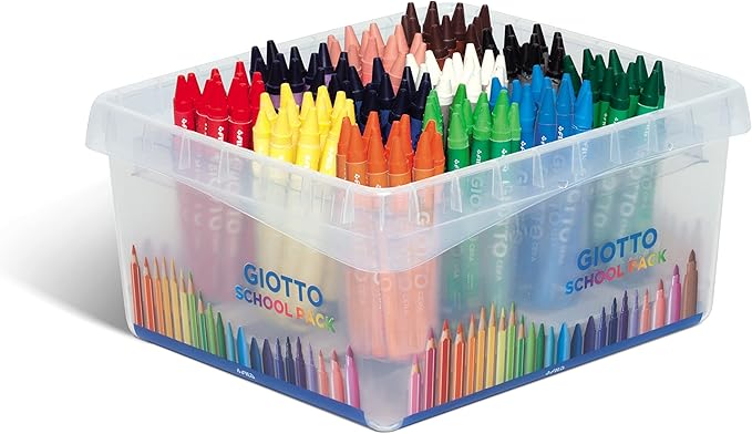 Giotto Pastelli a Cera Schoolpack 144 pz - Colori Assortiti
