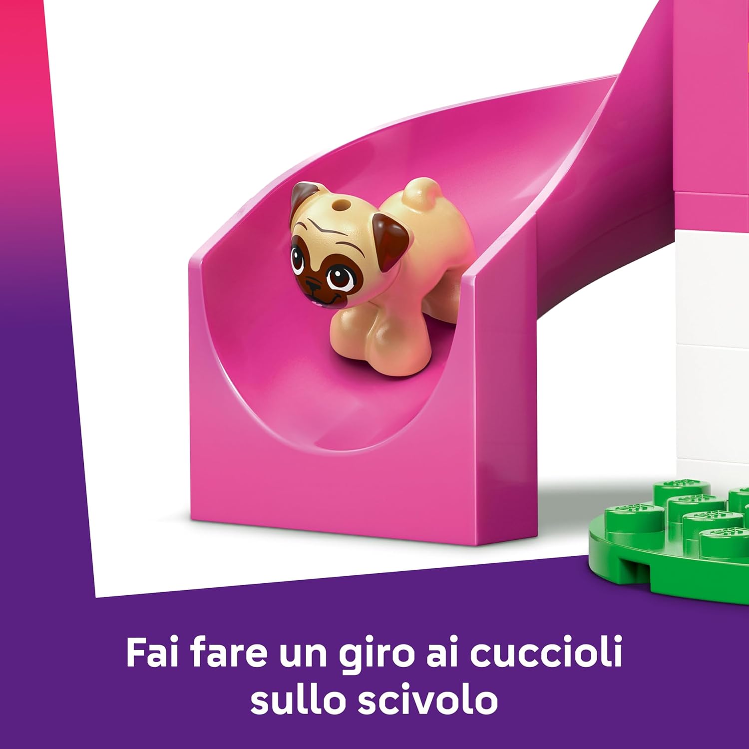 LEGO Friends Il Parco Giochi dei Cuccioli Giocattolo - con Parco con Scivolo, 2 Mini Bamboline, 3 Figure di Cani e Accessori per Animali Domestici - Regalo Creativo per Bambine da 4 Anni - 42665