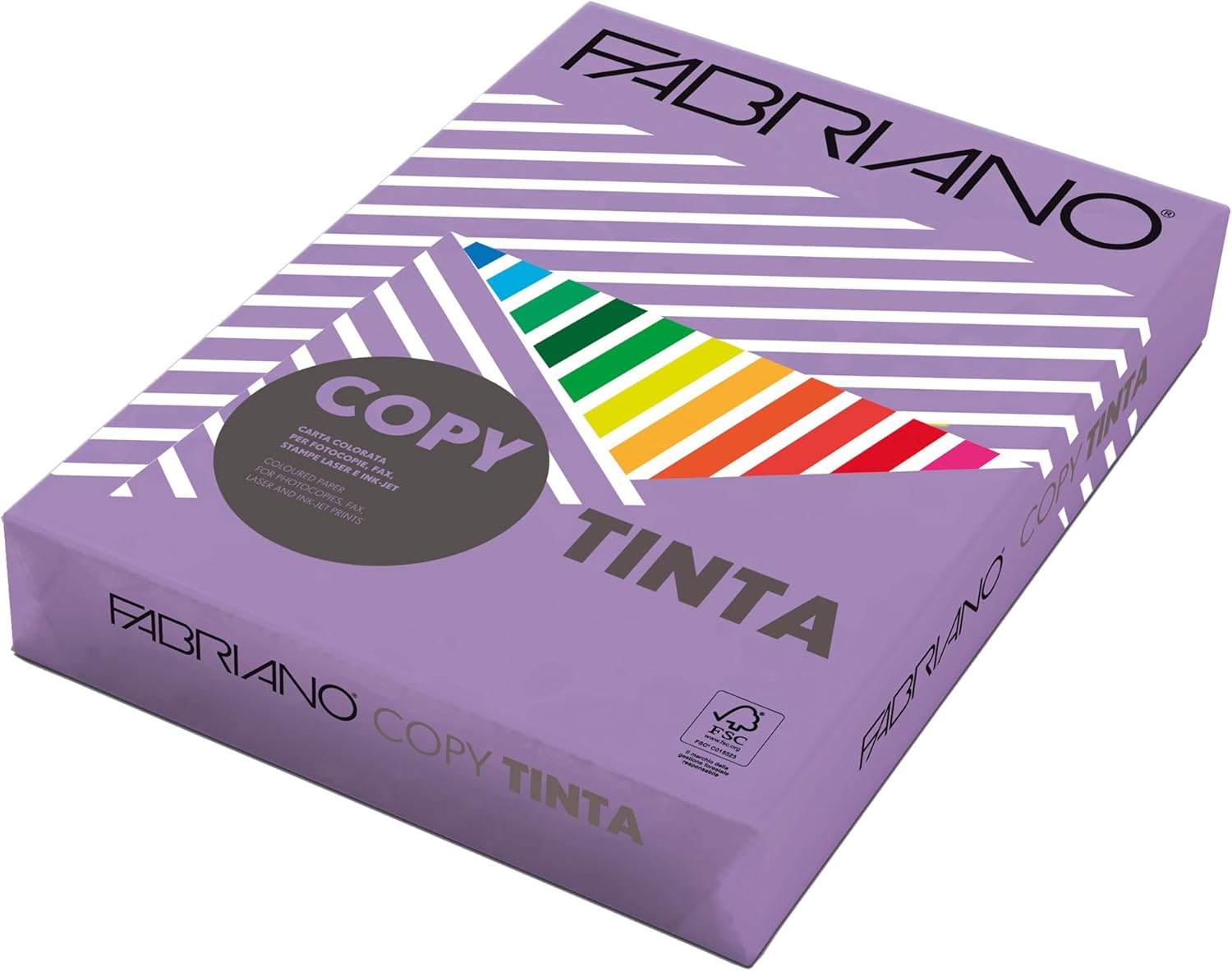 Fabriano Confezione di carta colorata, 500 fogli, formato A4, 80g, 21x29.7cm