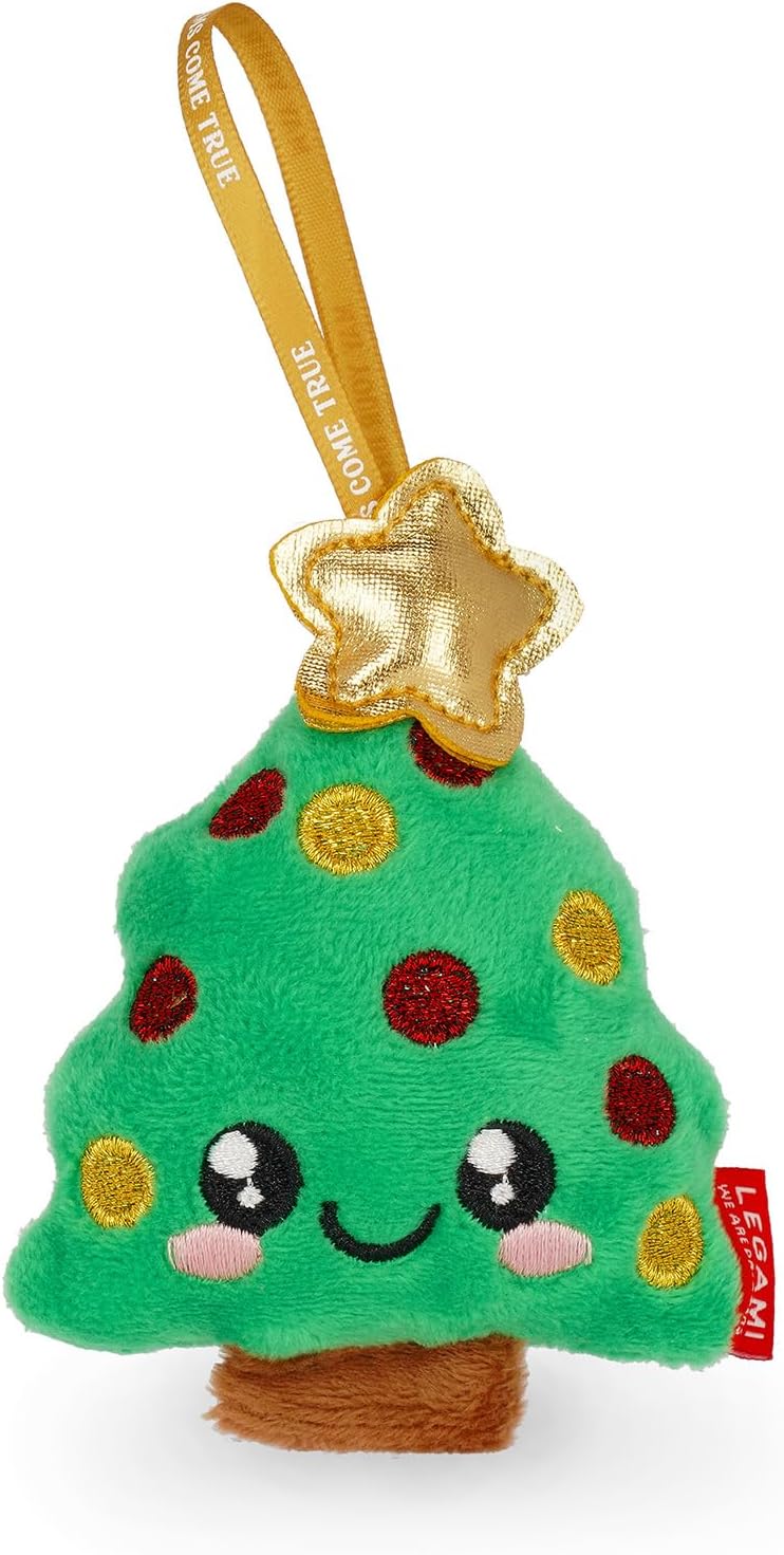 Legami - Decorazione Natalizia in Peluche Oh-Oh-Ornaments, Tema Tree, Pallina di Natale, da Appendere all'Albero, in Poliestere, 9 x 10 x 4 cm
