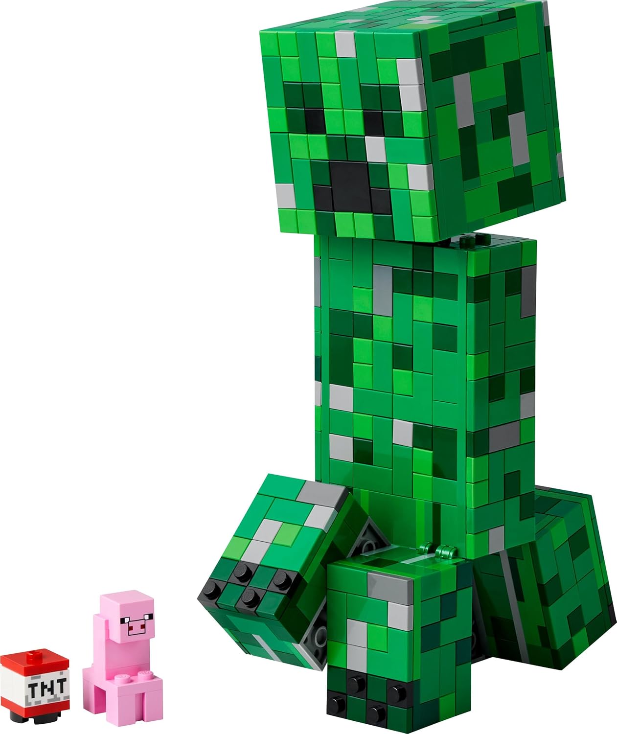 LEGO Minecraft Creeper Giocattolo - Action Figure di Mob Snodabile con Scomparto Segreto con Maiale e Elemento TNT - Regalo per Gamer, Bambini, Bambine e Fan Adolescenti da 10 Anni in su - 21276