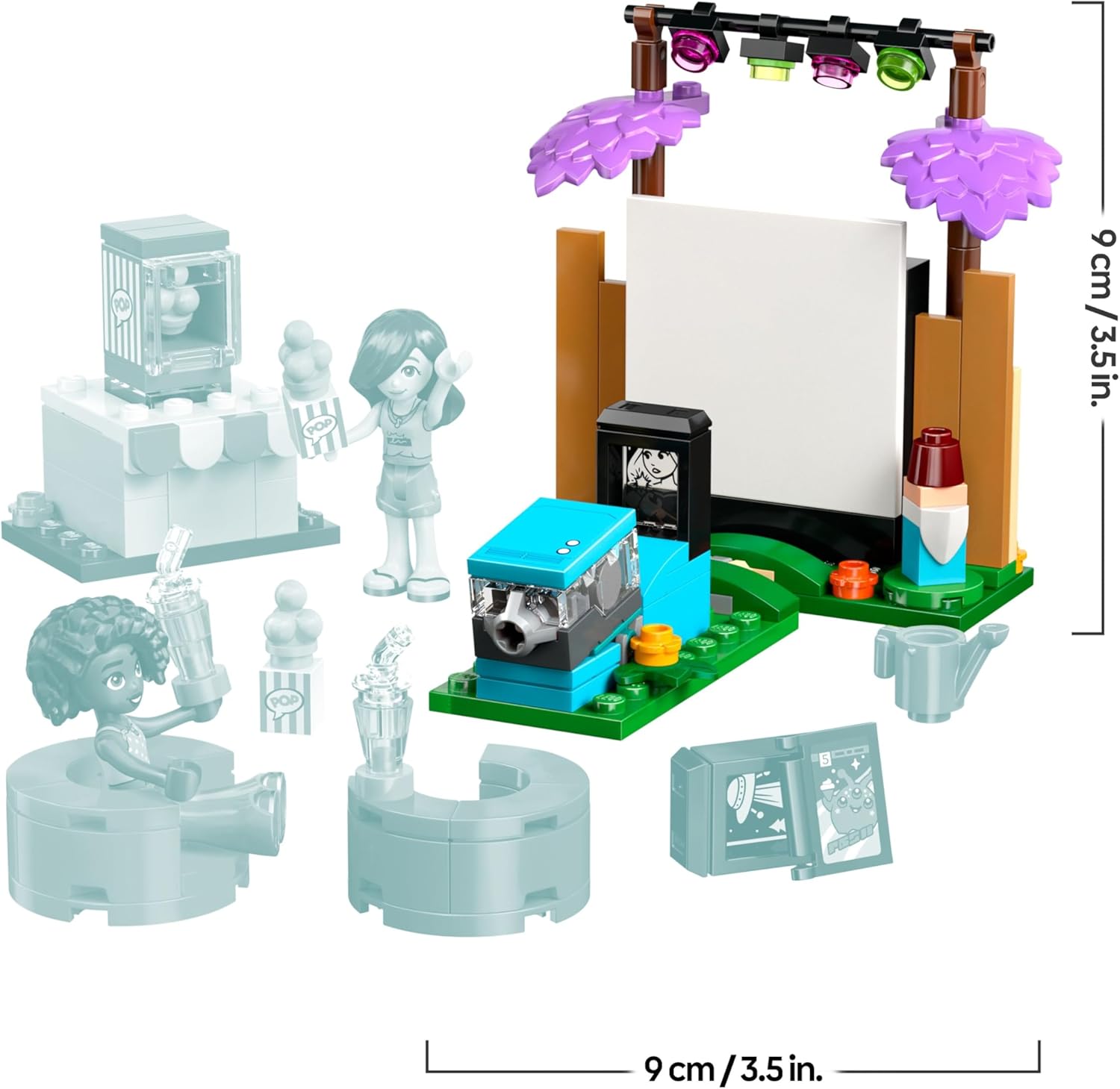 LEGO Friends Movie Night dell’Amicizia Giochi per Bambine da 6 Anni in su - Include 2 Mini Bamboline, uno Schermo e un Proiettore con Mattoncino Luminoso - Set di Costruzioni Creative - 42642