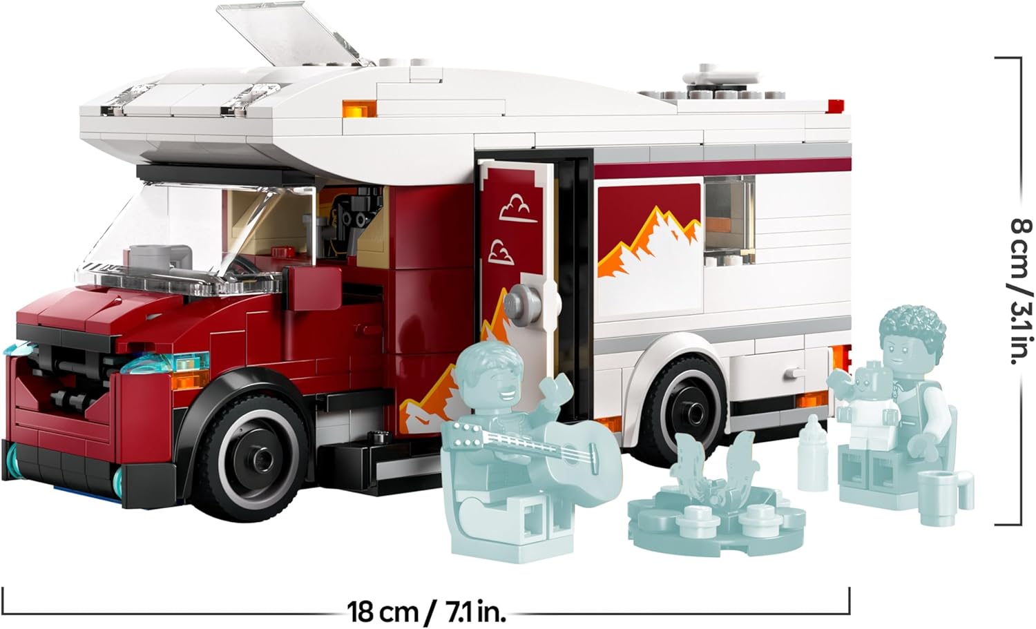 LEGO City Camper Van delle Vacanze d’Avventura - Veicolo Giocattolo da Costruire, Giochi per Bambini e Bambine da 6 Anni con 3 Minifigure e Accessori - Idee Regalo per Compleanni e Feste - 60454