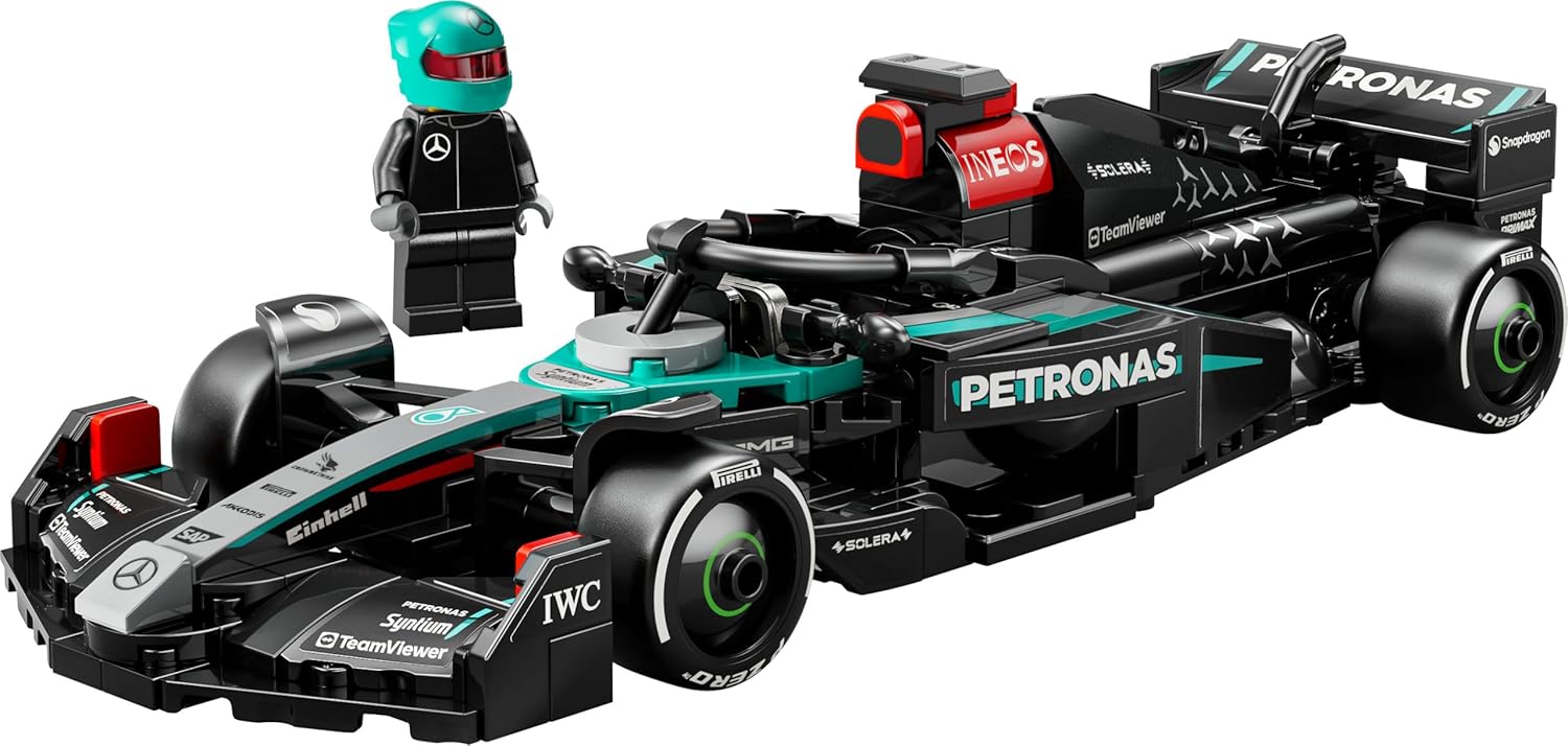 LEGO Speed Champions Auto da Corsa Mercedes-AMG PETRONAS F1 W 15 Macchina Giocattolo da Collezione con Minifigure del Pilota, Modello per Bambini da 10 Anni o per Adulti Fan della Formula 1 77244