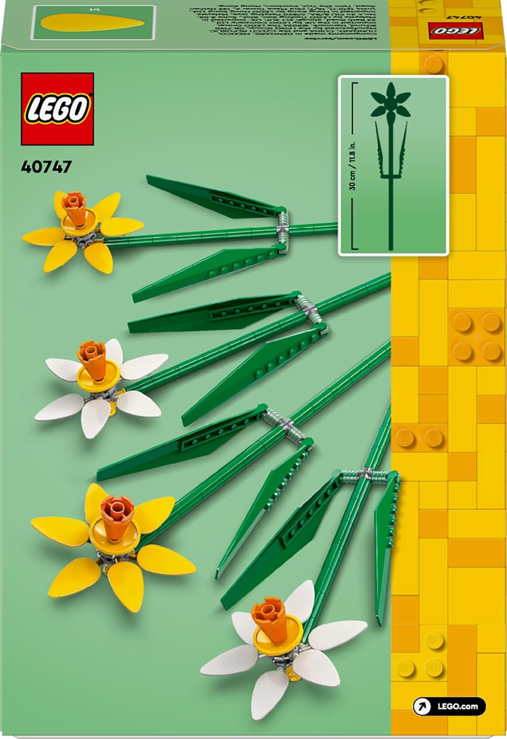 LEGO Botanicals Narcisi - Set di Fiori Finti per Bambine e Bambini 8+ Anni, Costruisci ed Esponi un Bouquet come Decorazione di Casa, Regalo per Donna, Uomo, Ragazza o Ragazzo