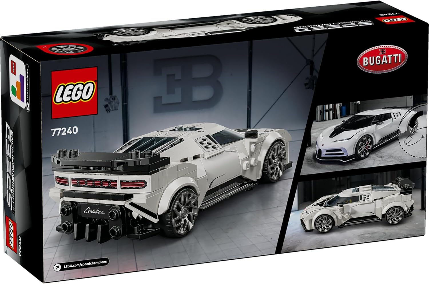 LEGO Speed Champions Hyper Sports Car Bugatti Centodieci - Modellino di Auto con Minifigure del Pilota - Macchina Giocattolo per Bambini da 9 Anni - Regalo di Compleanno - 77240
