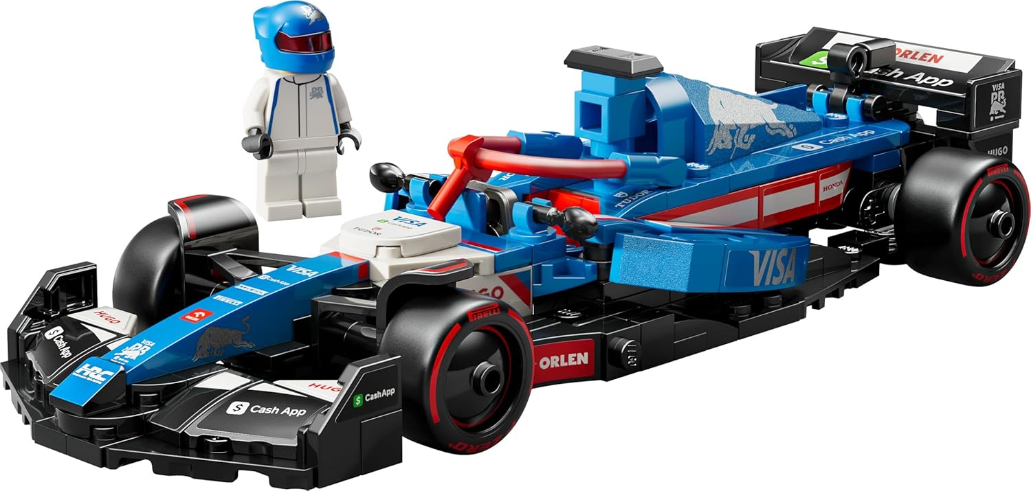 LEGO Speed Champions Auto da Corsa F1 Visa Cash App RB VCARB 01 Modello di Macchina da Collezione con Minifigure del Pilota di Formula 1, Regalo per Uomo, Donna e Adulti Fan dell'Automobilismo 77246