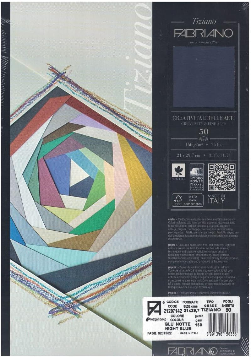 Fabriano Tiziano Risma 50ff Carta Pastello A4 - 21x29,7 cm - 160 g/m2