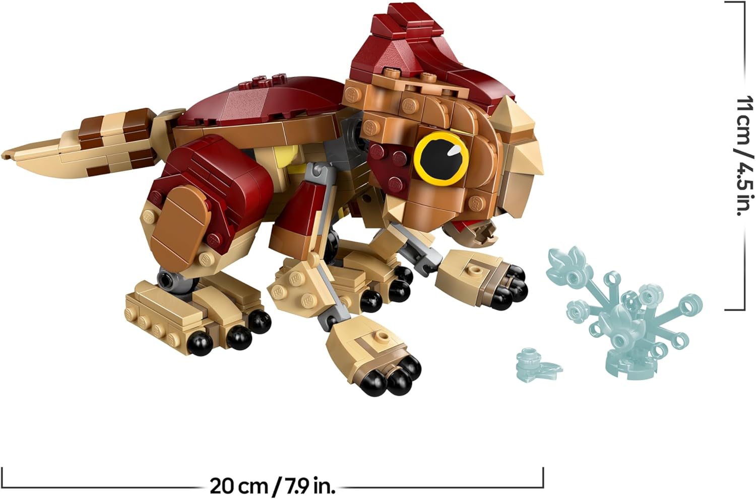 LEGO Jurassic World Dinosauro cucciolo Dolores: Aquilops - Dinosauro Giocattolo da Esposizione e Gioco con Pianta di Fiori - Regalo per Bambini e Bambine da 7 Anni e Fan del Film La Rinascita - 76970