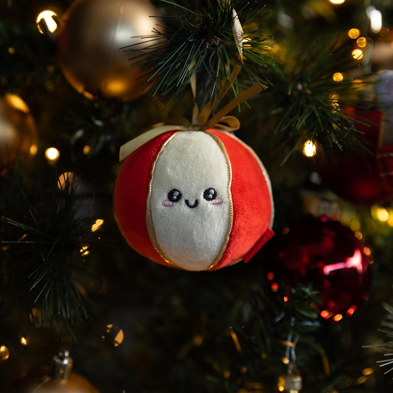 Legami - Decorazione Natalizia in Peluche Oh-Oh-Ornaments, Tema Ball, Pallina di Natale, da Appendere all'Albero, in Poliestere, 9 x 10 x 4 cm