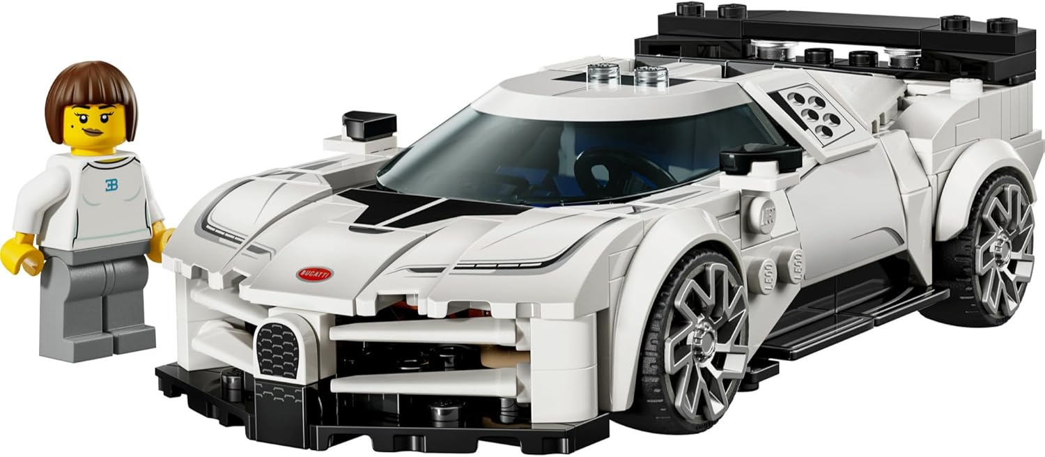 LEGO Speed Champions Hyper Sports Car Bugatti Centodieci - Modellino di Auto con Minifigure del Pilota - Macchina Giocattolo per Bambini da 9 Anni - Regalo di Compleanno - 77240