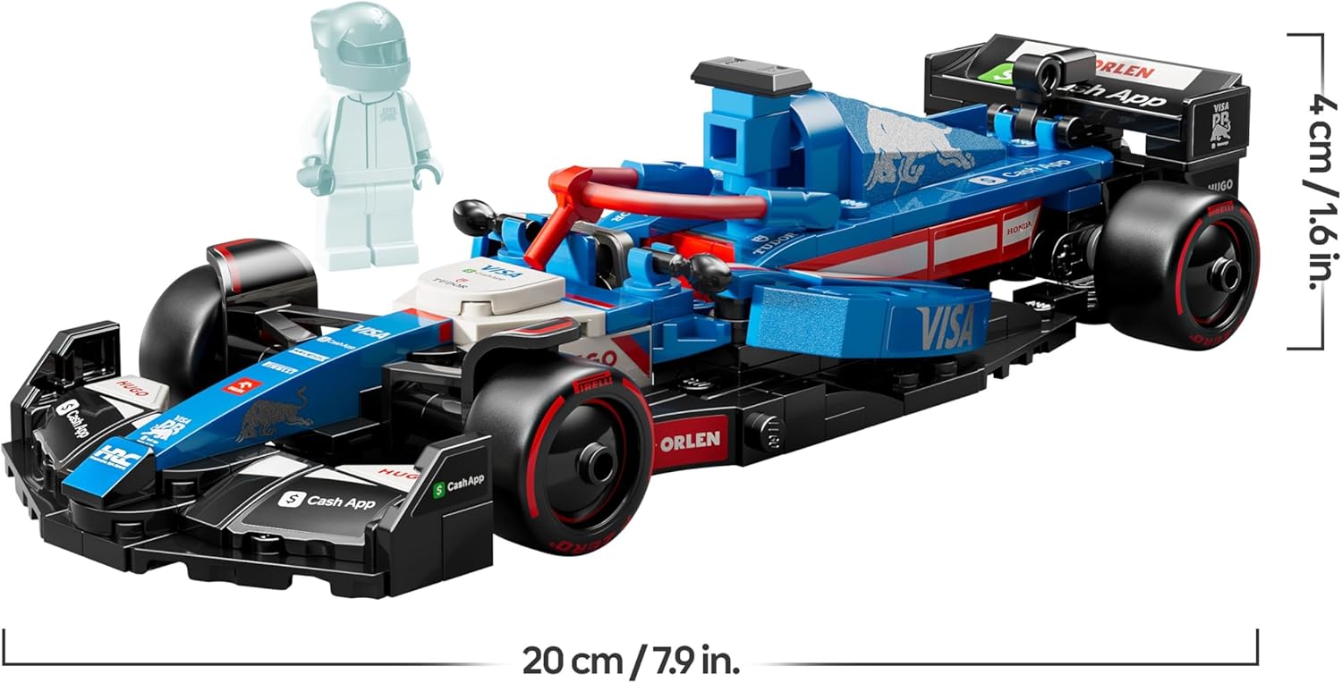LEGO Speed Champions Auto da Corsa F1 Visa Cash App RB VCARB 01 Modello di Macchina da Collezione con Minifigure del Pilota di Formula 1, Regalo per Uomo, Donna e Adulti Fan dell'Automobilismo 77246