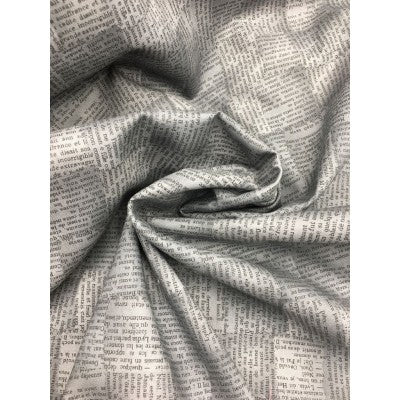 Stoffa A Fantasia - Carta Di Giornale - Cotone