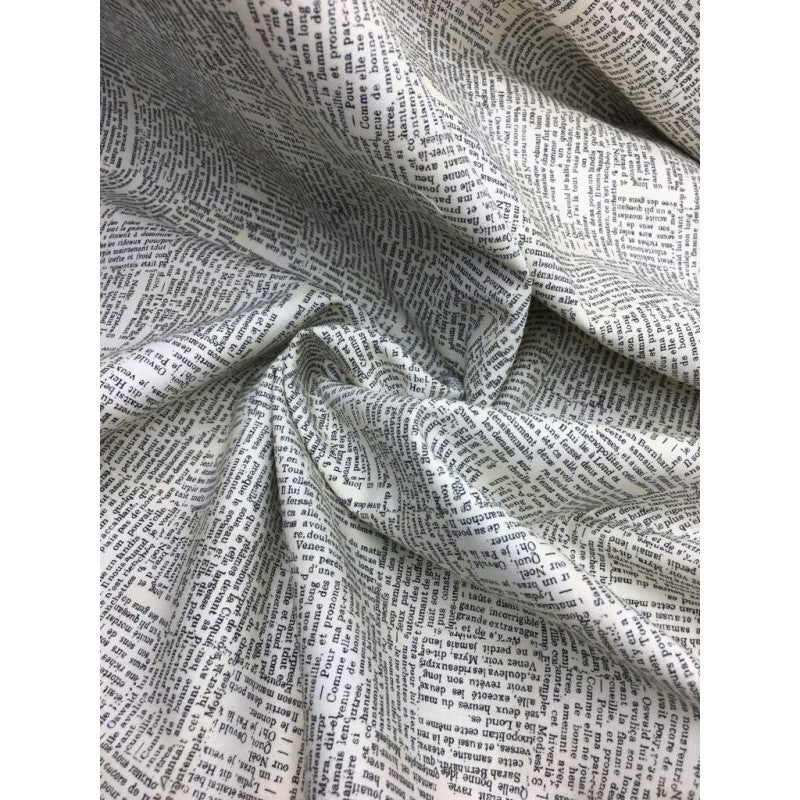 Stoffa A Fantasia - Carta Di Giornale - Cotone