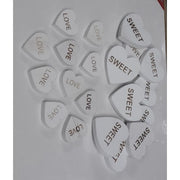 Sagome Cuori Con Scritte "sweet" E "love"– Confezione 2 Misure