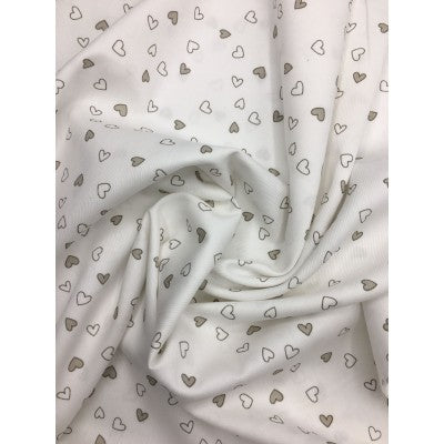 Stoffa A Fantasia - Cuori - Piquet