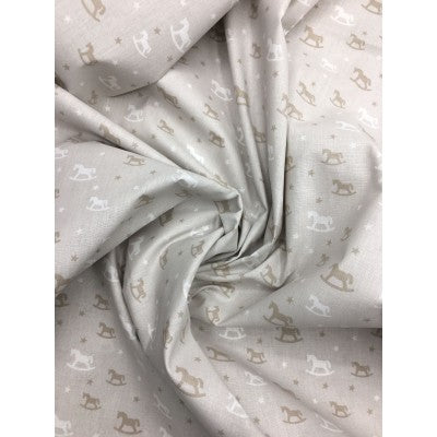 Stoffa A Fantasia - Cavalli A Dondolo - Cotone