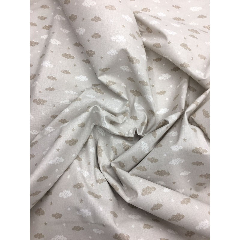 Stoffa A Fantasia - Nuvolette - Cotone