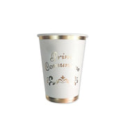 8 Bicchieri Prima Comunione Gold Metal - Big Party