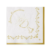 20 Tovaglioli Prima Comunione Gold Metal - Big Party