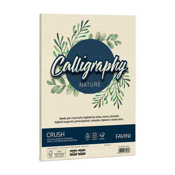 Carta Calligraphy Nature Crush - A4  - Favini - conf. 50 fogli