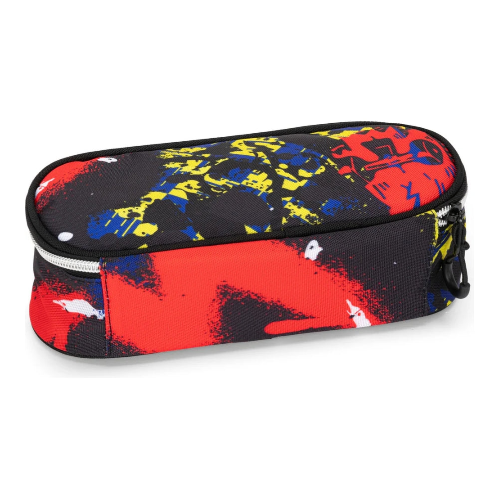Astuccio Ovale Comix WBS Skull - Nero/Rosso
