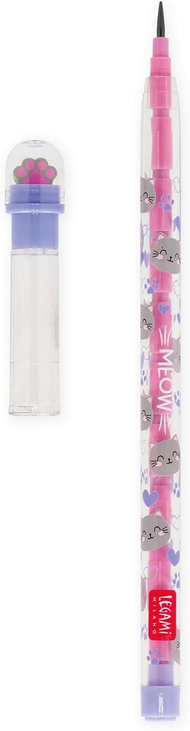 Matita Impilabile con Gomma Take a Tip Kitty - Legami