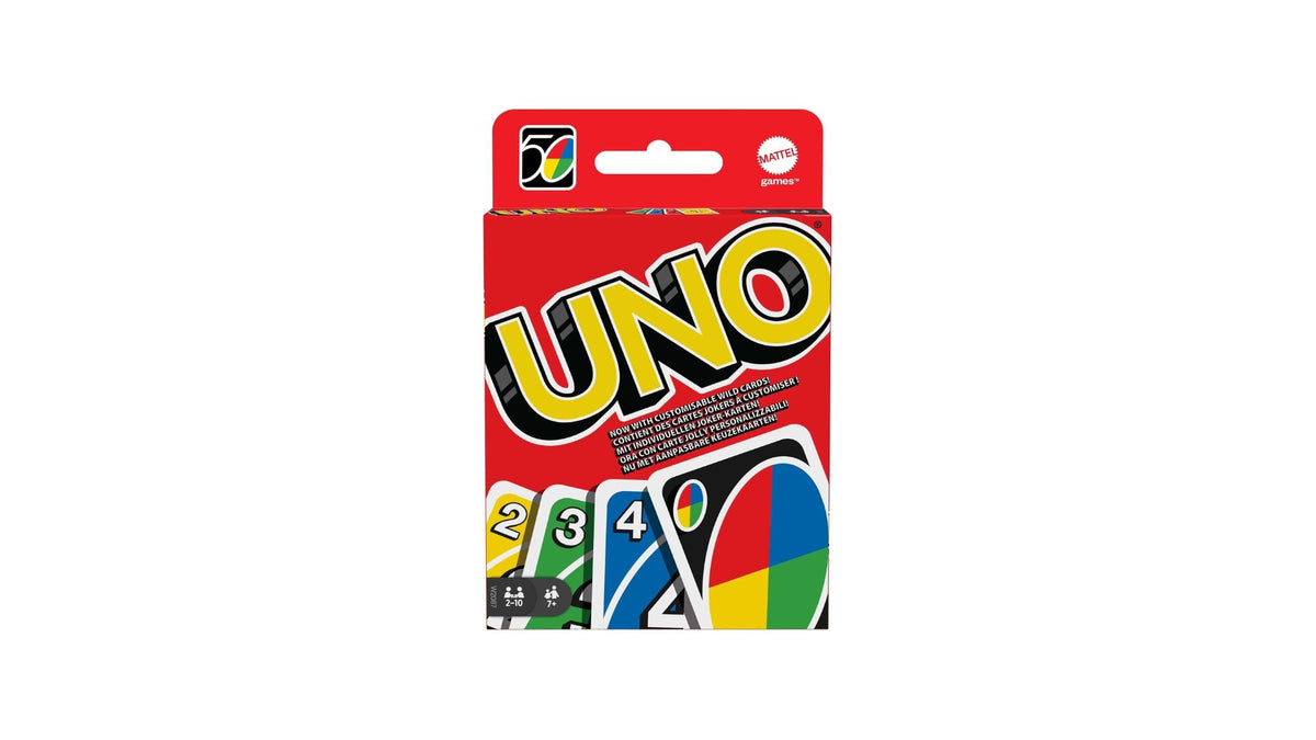 Mattel Games UNO Gioco di Carte, 7+ anni, 2-10 giocatori | Gioco UNO con classico abbinamento di colori e numeri, ideale per bambini, ragazzi e famiglia, W2087