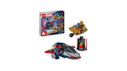 LEGO Marvel Captain America contro Thanos 76319 | Giochi per bambini da 4 anni, aereo giocattolo, 2 minifigure con accessori incluso lo scudo di Cap, idea...