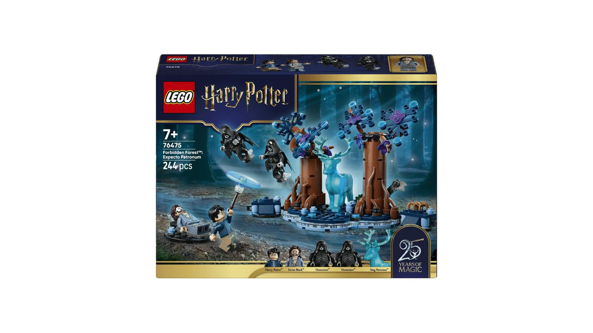 LEGO Harry Potter Foresta Proibita: Expecto Patronum 76475 | Giochi per bambini da 7 anni, modello di cervo, 2 minifigure tra cui Sirius Black, 2...