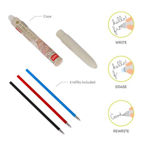 Legami Penna Gel Cancellabile 3 Colori Make Mistakes – Travel