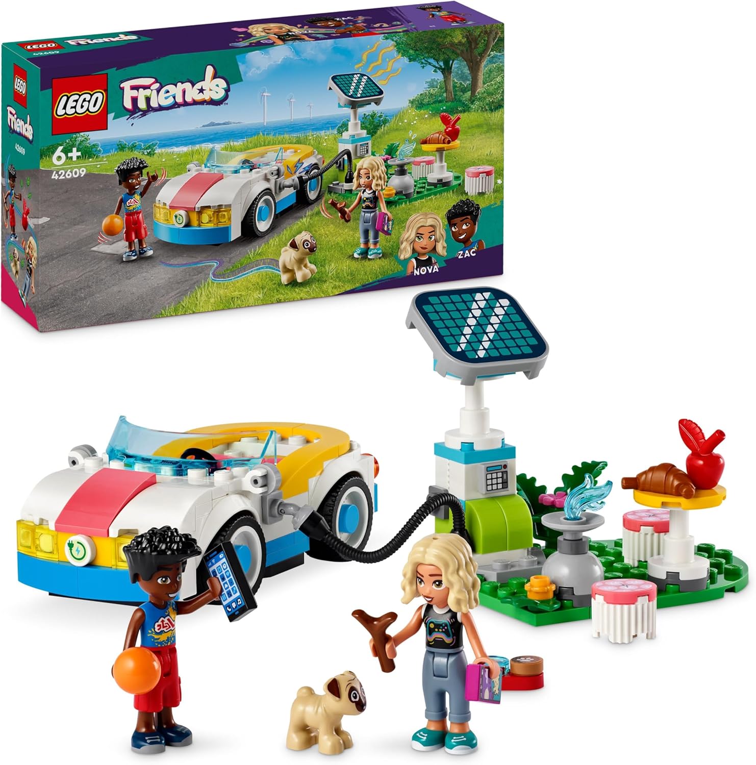 LEGO Friends Auto Elettrica e Caricabatterie