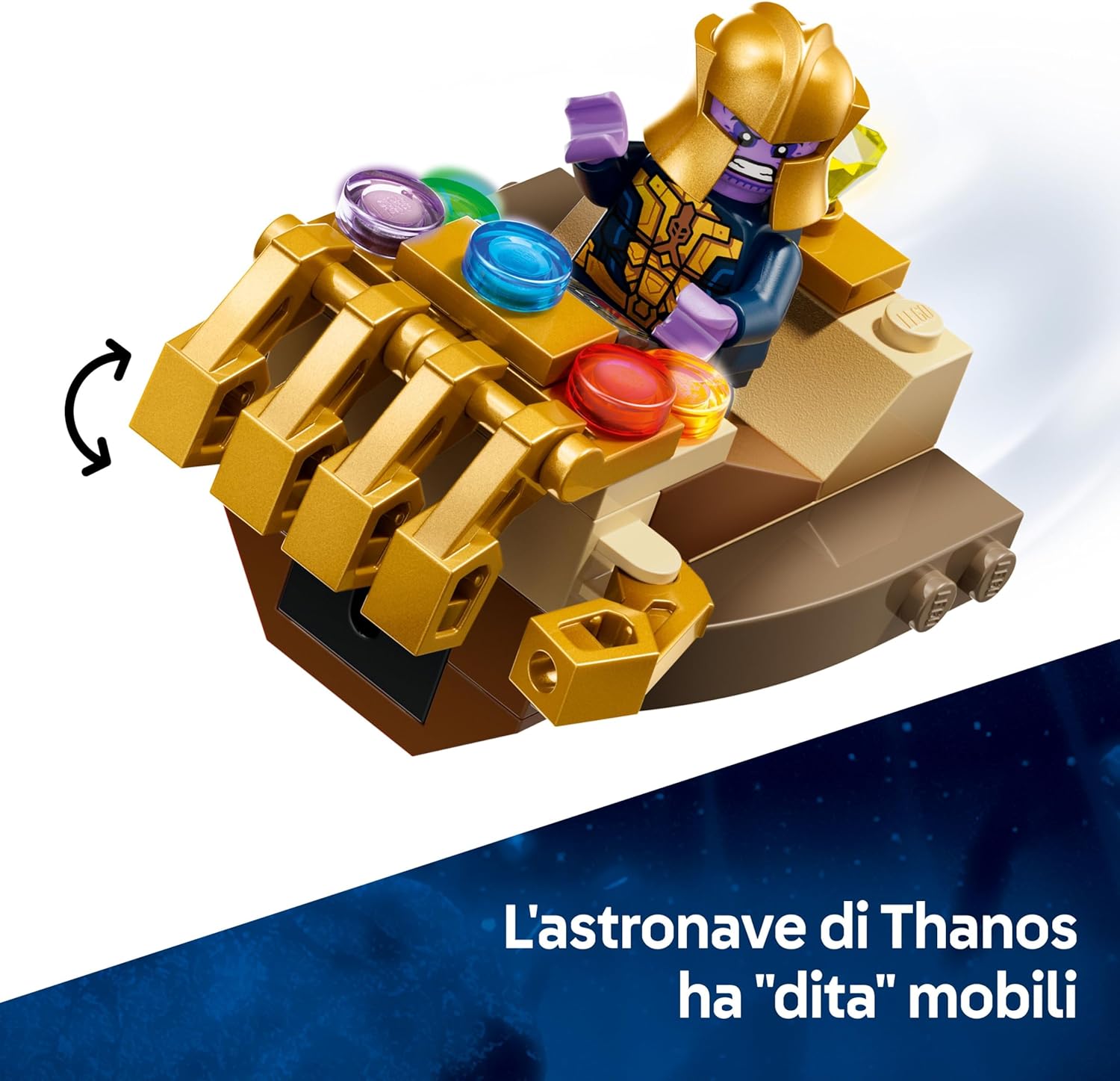 LEGO ǀ Marvel Capitan America Contro Thanos - Giocattolo Avengers con Aereo e 2 Minifigure con Accessori Incluso lo Scudo di Cap - Regalo da Supereroi per Bambini da 4 Anni in su - 76319