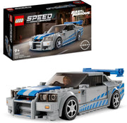 LEGO 76917 Speed Champions 2 Fast 2 Furious Nissan Skyline GT-R (R34) Macchina Giocattolo, Modellino Auto da Collezione 2023 con Minifigure, Giochi per Bambini