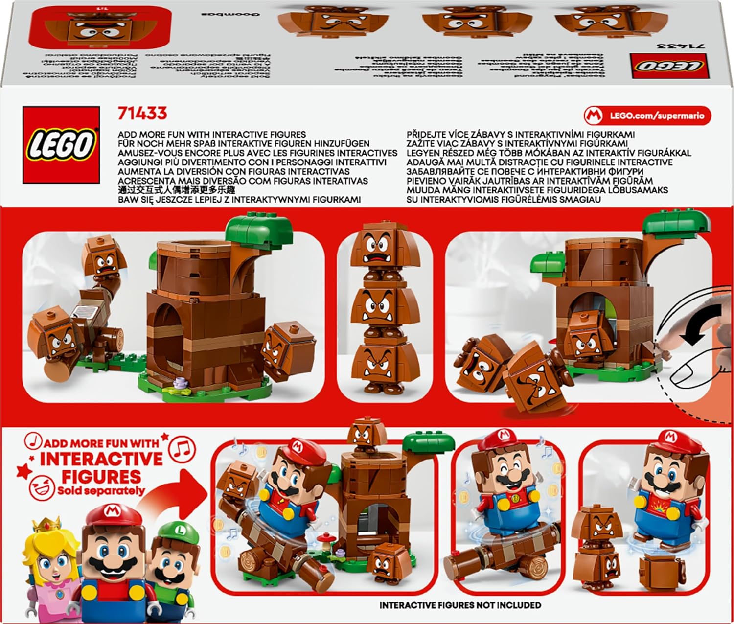 LEGO Super Mario Parco Giochi dei Goomba, Set Nintendo da Collezione per Bambini, Bambine e Fan da 7 Anni in su con 3 Personaggi, Albero e Altalena Giocattolo da Costruire, Idea Regalo 71433