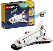 LEGO 31134 Creator Space Shuttle, Set 3 in1 con Astronauta e Astronave Giocattolo, Giochi per Bambini e Bambine dai 6 Anni in su, Idea Regalo Creativa