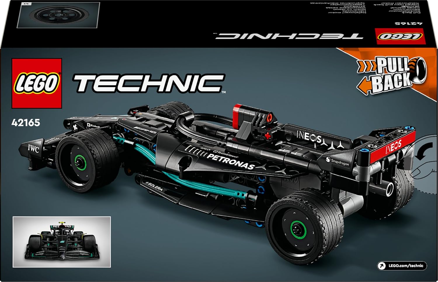 LEGO Technic Mercedes-AMG F1 W14 E Performance Pull-Back, Gioco Creativo per Bambini e Bambine da 7 Anni in su, Macchina Giocattolo da Costruire, Modellino di Auto da Corsa, Veicolo Idea Regalo 42165