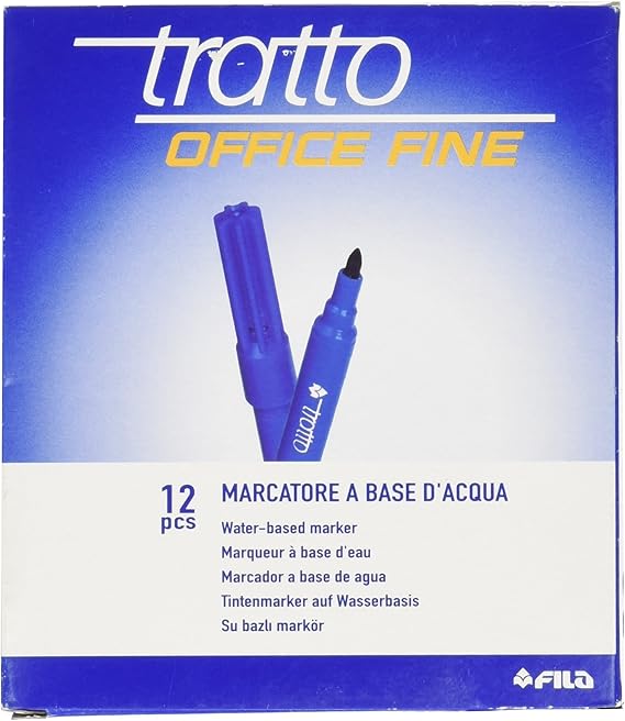 Fila-Pennarello con punta in fibra, 0,7 mm, colore: blu (Confezione da 12)
