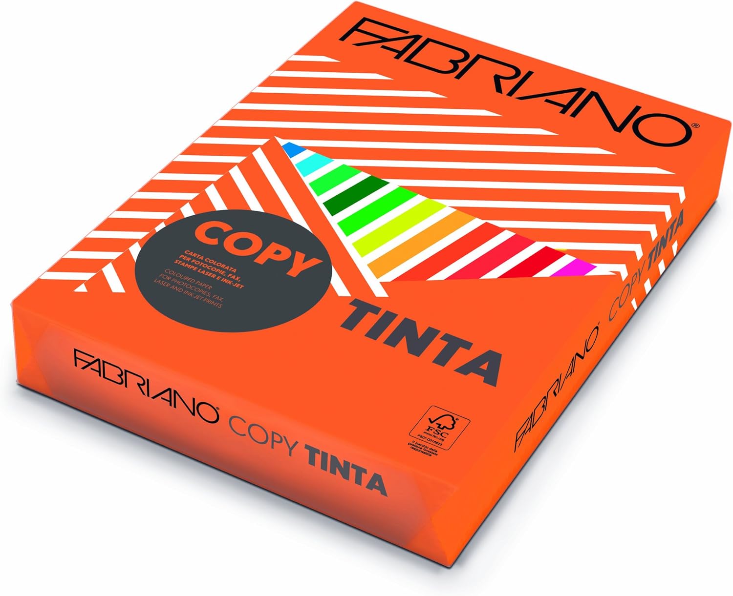 Fabriano Confezione di carta colorata, 500 fogli, formato A4, 80g, 21x29.7cm