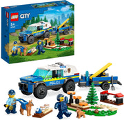 LEGO 60369 City Addestramento Cinofilo Mobile, Set con Percorso a Ostacoli, SUV Macchina Polizia Giocattolo e Rimorchio, 2 Figure di Animali, Giochi per Bambini