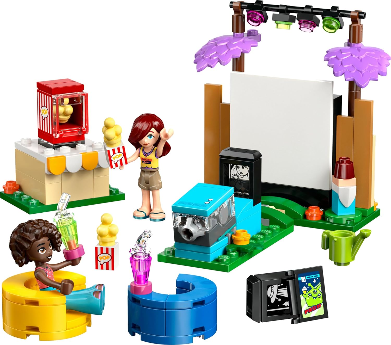 LEGO Friends Movie Night dell’Amicizia Giochi per Bambine da 6 Anni in su - Include 2 Mini Bamboline, uno Schermo e un Proiettore con Mattoncino Luminoso - Set di Costruzioni Creative - 42642
