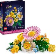 LEGO Botanicals Bouquet di Fiori Estivi con Campanule, Rosa, Tulipano e Altri Fiori Finti - Decorazione Floreale di Casa - Gioco di Natale per Bambine da 9 Anni in su - Regalo di Compleanno - 10347